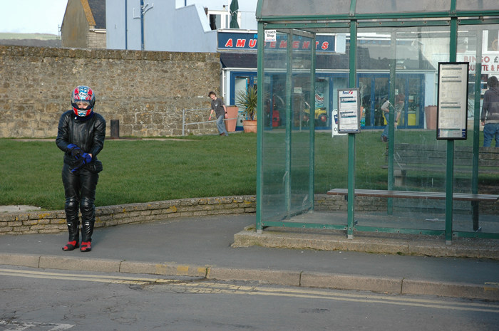 Bus stop, West Bay, Dorset