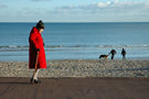 Woman in red, Weymouth