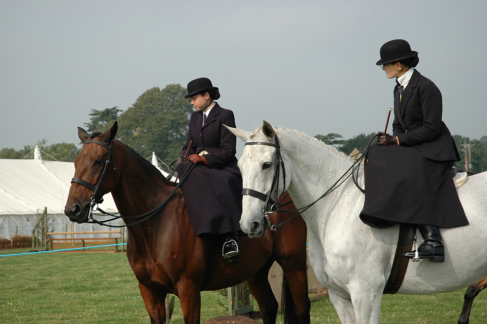 Country Show. Photo 20. Horses. Two women on horseback, Dorset County Show, 2005