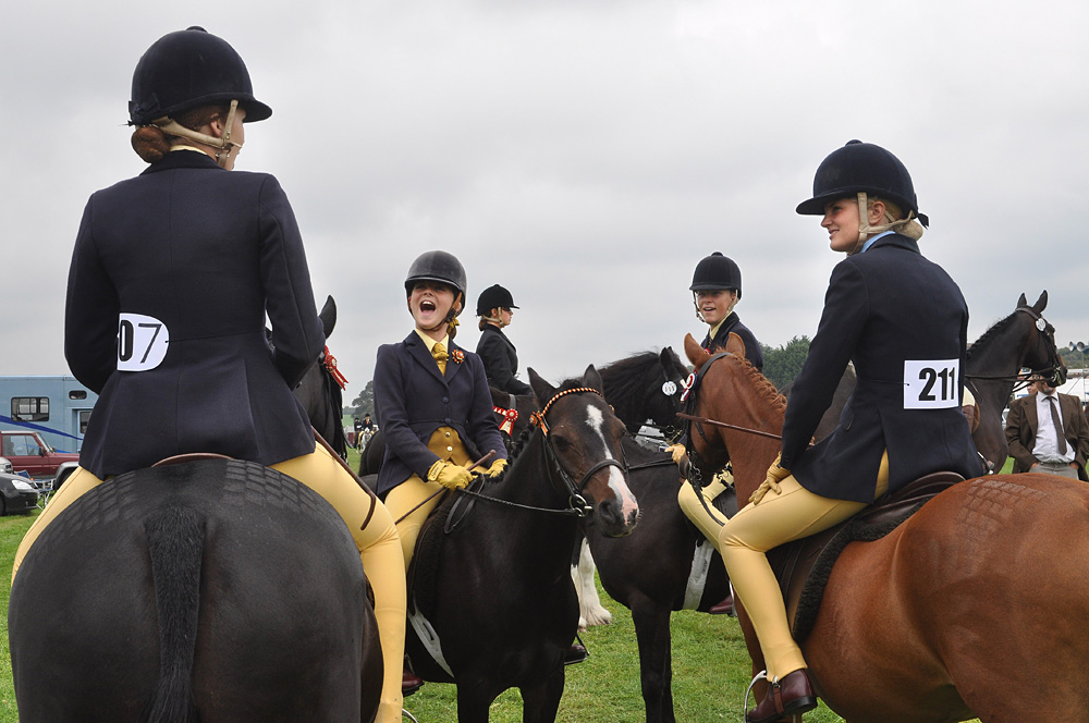 Country Show. Photo 22. Horses. Young ladies on horseback, Dorset County Show, 2011