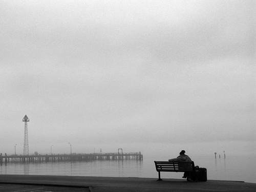 Waiting at the dockside, Southampton
