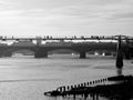 Crossing the Millennium Bridge, London