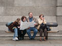 Tourists with map, Trafalgar Square