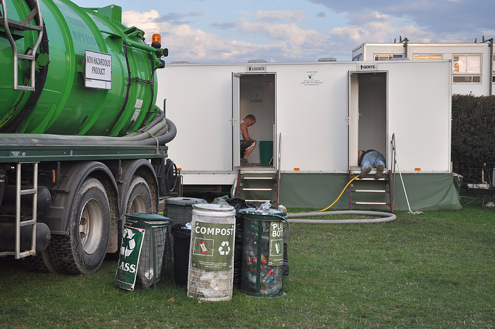 Country Show. Photo 42. Emptying the toilets at the end of the day at the Dorset County Show, 2010