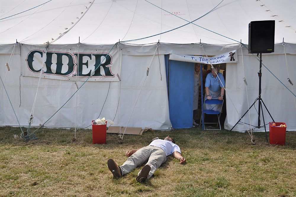 Country Show. Photo 43. Cider and tent at the Bridport Food Festival, 2009