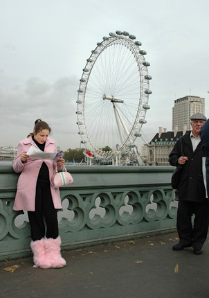Pink boots, London